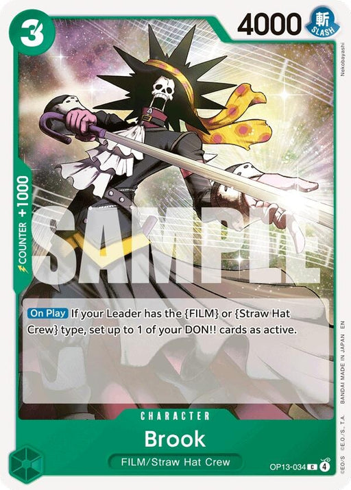 Image for Brook (OP13-034) [Carrying On His Will] - One Piece Card Game