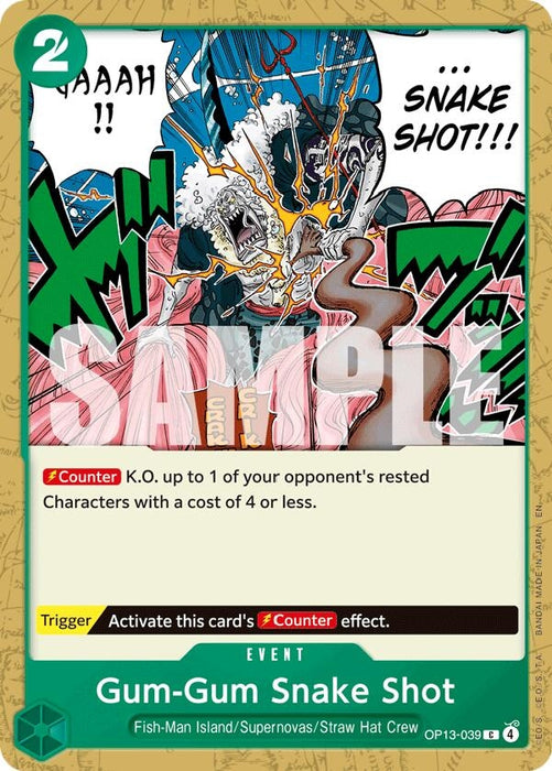 Image for Gum-Gum Snake Shot (OP13-039) [Carrying On His Will] - One Piece Card Game