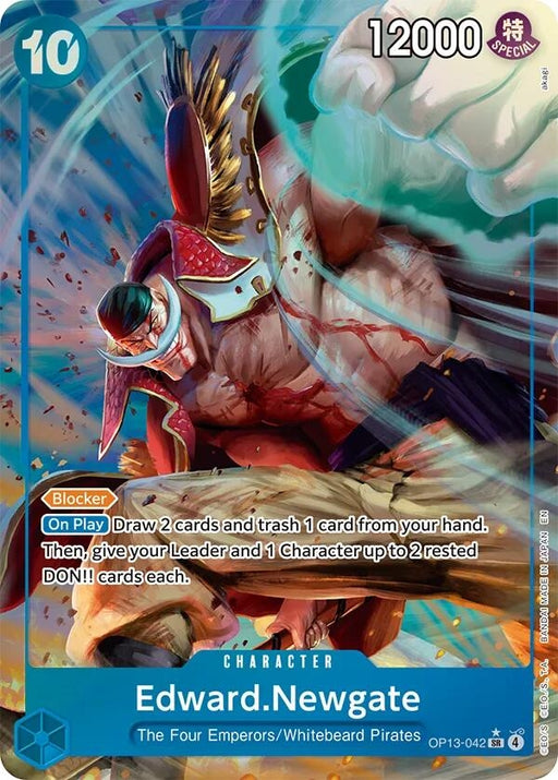 Image for Edward.Newgate (Alternate Art) (OP13-042) (Foil) [Carrying On His Will] - One Piece Card Game