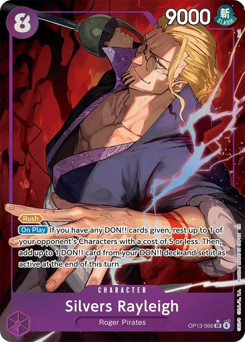 Image for Silvers Rayleigh (Alternate Art) (OP13-066) (Foil) [Carrying On His Will] - One Piece Card Game