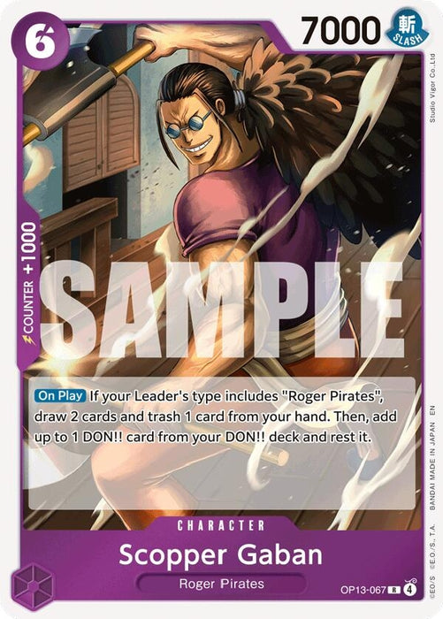 Image for Scopper Gaban (OP13-067) (Foil) [Carrying On His Will] - One Piece Card Game