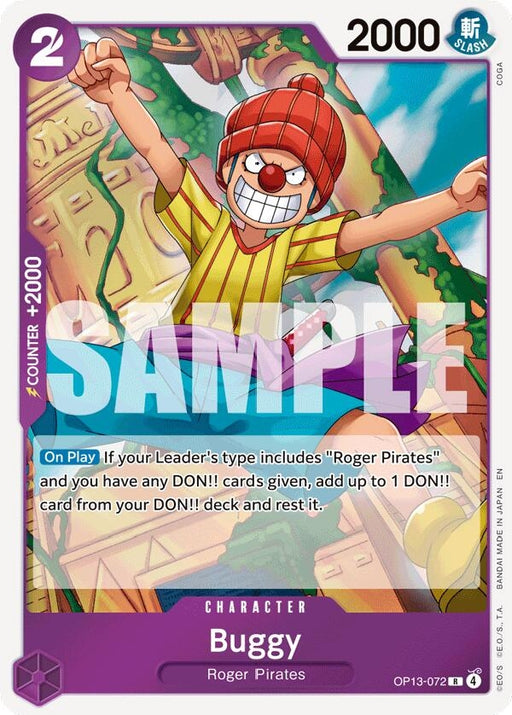 Image for Buggy (OP13-072) (Foil) [Carrying On His Will] - One Piece Card Game
