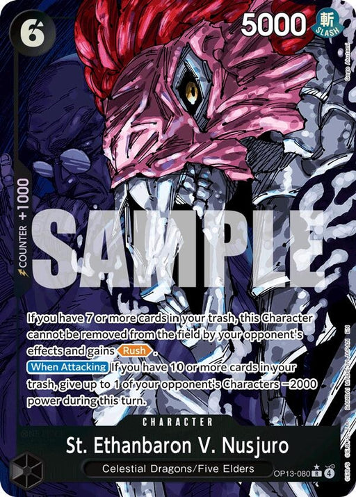 Image for St. Ethanbaron V. Nusjuro (Alternate Art) (OP13-080) (Foil) [Carrying On His Will] - One Piece Card Game