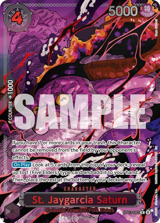 Image for St. Jaygarcia Saturn (Parallel) (OP13-083) (Foil) [Carrying On His Will] - One Piece Card Game