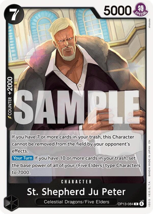Image for St. Shepherd Ju Peter (OP13-084) (Foil) [Carrying On His Will] - One Piece Card Game
