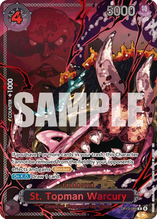 Image for St. Topman Warcury (Parallel) (OP13-089) (Foil) [Carrying On His Will] - One Piece Card Game