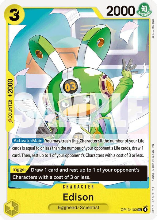 Image for Edison (OP13-102) [Carrying On His Will] - One Piece Card Game