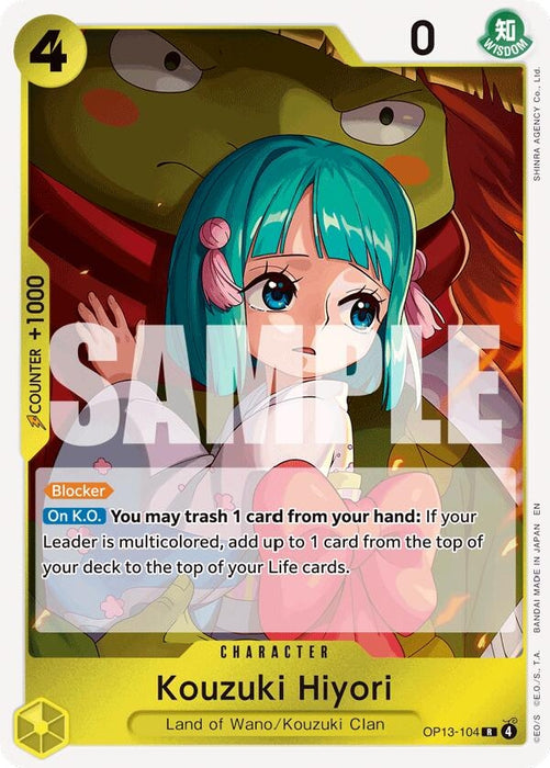 Image for Kouzuki Hiyori (OP13-104) (Foil) [Carrying On His Will] - One Piece Card Game