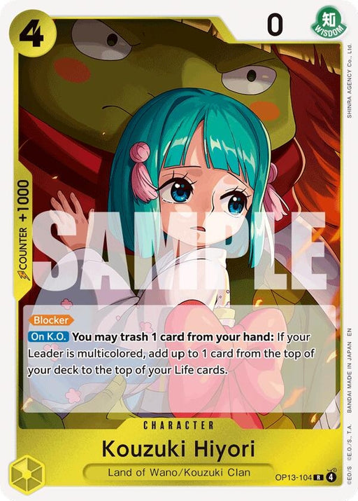 Image for Kouzuki Hiyori (OP13-104) (Foil) [Carrying On His Will] - One Piece Card Game
