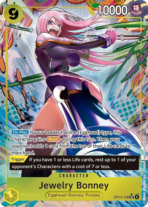 Jewelry Bonney (108) (Alternate Art) (OP13-108) (Foil) [Carrying On His Will]
