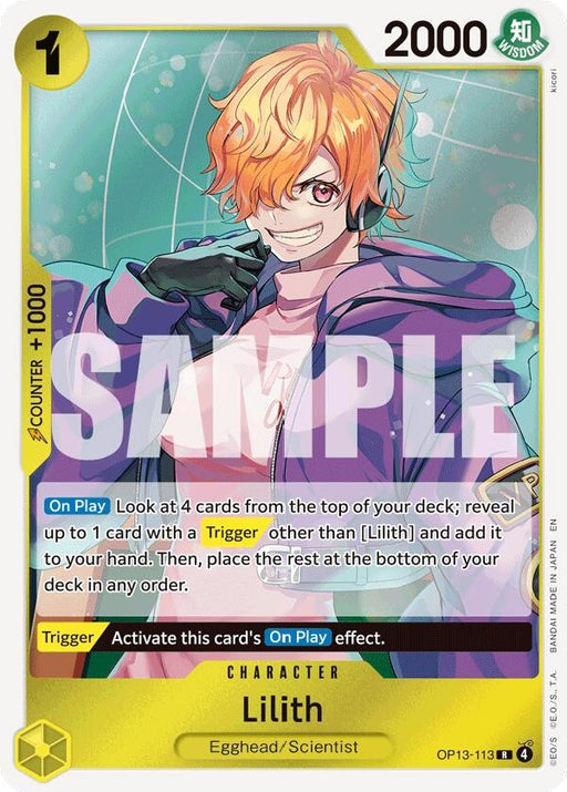 Image for Lilith (OP13-113) (Foil) [Carrying On His Will] - One Piece Card Game