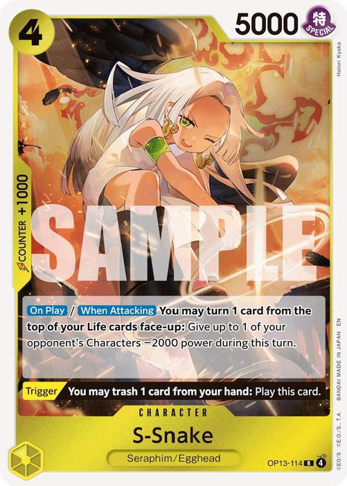 Image for S-Snake (OP13-114) (Foil) [Carrying On His Will] - One Piece Card Game