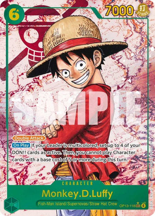 Image for Monkey.D.Luffy (118) (Parallel) (OP13-118) (Foil) [Carrying On His Will] - One Piece Card Game