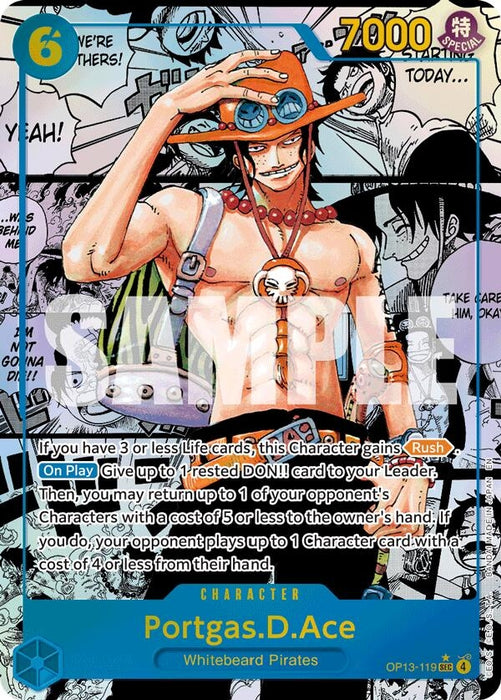 Image for Portgas.D.Ace (119) (Super Alternate Art) (OP13-119) (Foil) [Carrying On His Will] - One Piece Card Game