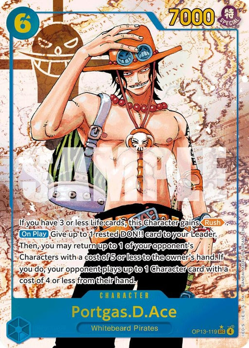 Image for Portgas.D.Ace (119) (Parallel) (OP13-119) (Foil) [Carrying On His Will] - One Piece Card Game