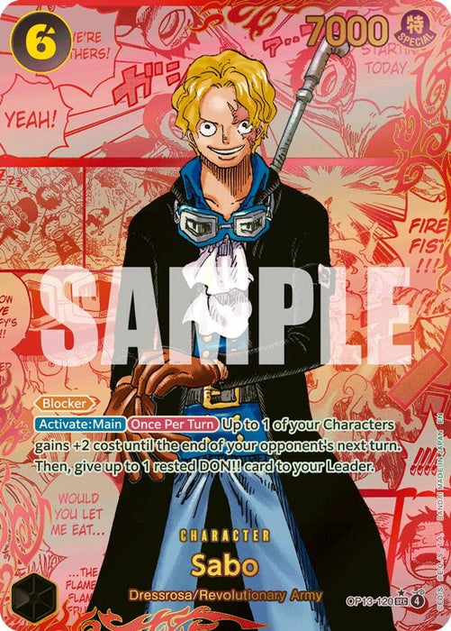 Image for Sabo (120) (Red Super Alternate Art) (OP13-120) (Foil) [Carrying On His Will] - One Piece Card Game