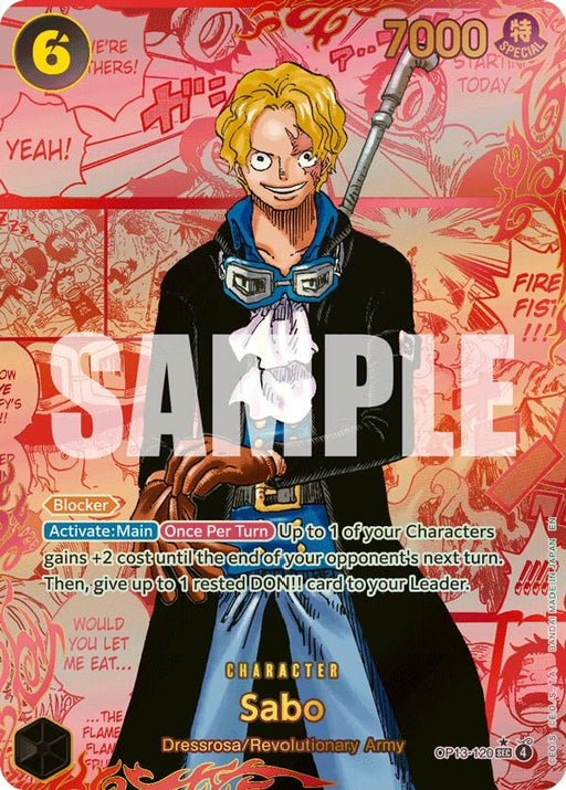 Image for Sabo (120) (Red Super Alternate Art) (OP13-120) (Foil) [Carrying On His Will] - One Piece Card Game