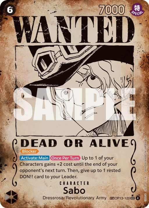Image for Sabo (120) (Wanted Poster) (OP13-120) (Foil) [Carrying On His Will] - One Piece Card Game