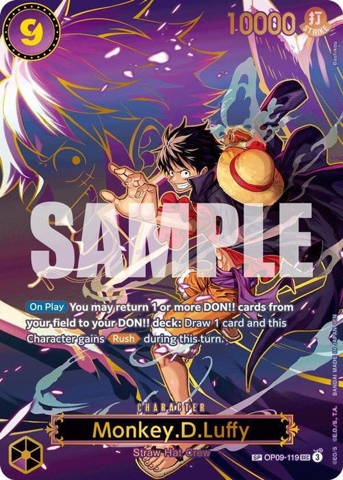 Image for Monkey.D.Luffy - OP09-119 (SP) (OP09-119) (Foil) [Carrying On His Will] - One Piece Card Game
