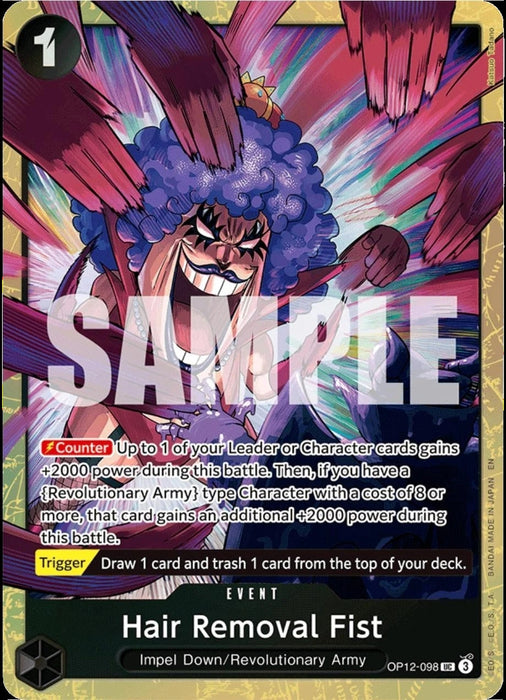 Hair Removal Fist (Premium Card Collection -Best Selection Vol. 5-) (OP12-098) (Foil) [One Piece Promotion Cards]