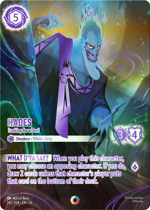 Image for Hades - Looking for a Deal (Iconic) (242/204) (Holofoil) [Whispers in the Well] - Disney Lorcana