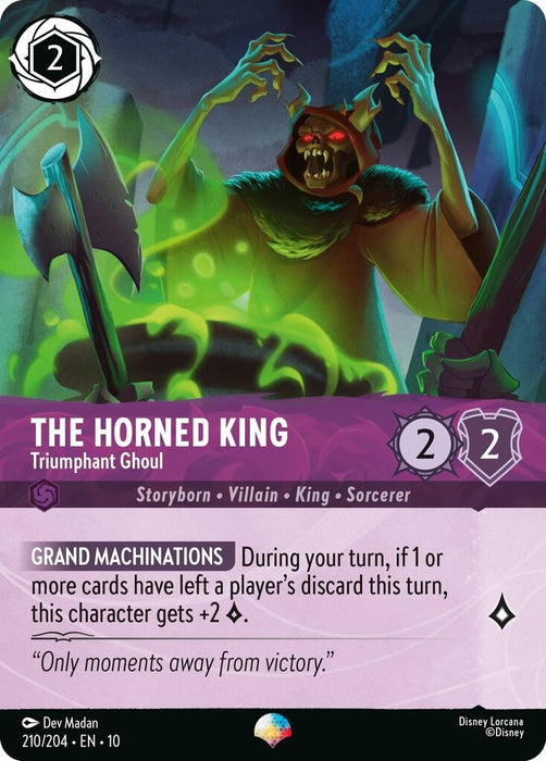 Image for The Horned King - Triumphant Ghoul (Epic) (210/204) (Holofoil) [Whispers in the Well] - Disney Lorcana