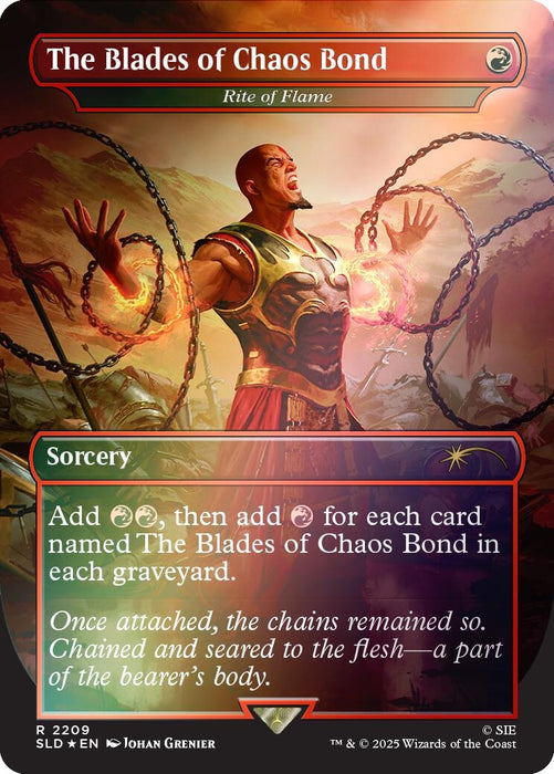 Image for The Blades of Chaos Bond - Rite of Flame (Rainbow Foil) (2209) (Foil) [Secret Lair Drop Series] - Magic: The Gathering