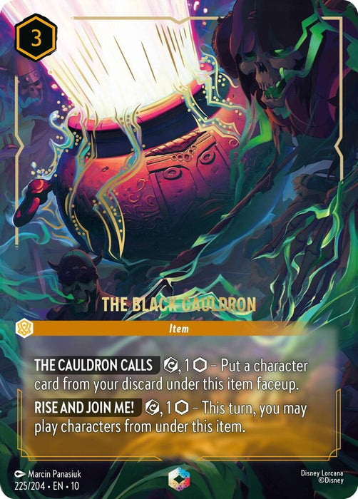 Image for The Black Cauldron (Enchanted) (225/204) (Holofoil) [Whispers in the Well] - Disney Lorcana