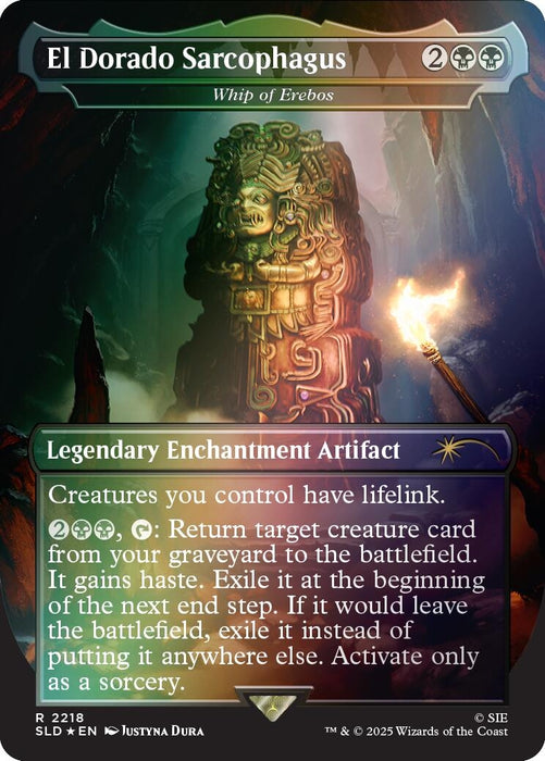 Image for El Dorado Sarcophagus - Whip of Erebos (Rainbow Foil) (2218) (Foil) [Secret Lair Drop Series] - Magic: The Gathering