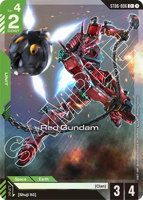 Image for Red Gundam (C+) (ST06-006) (Holofoil) [Starter Deck 06: Clan Unity] - Gundam Card Game