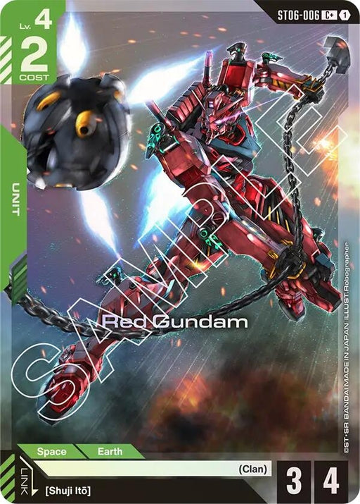 Image for Red Gundam (C+) (ST06-006) (Holofoil) [Starter Deck 06: Clan Unity] - Gundam Card Game