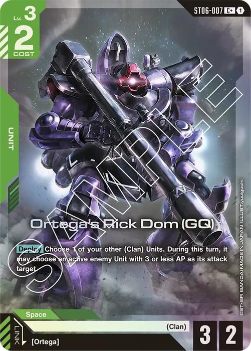 Image for Ortega's Rick Dom (GQ) (C+) (ST06-007) (Holofoil) [Starter Deck 06: Clan Unity] - Gundam Card Game