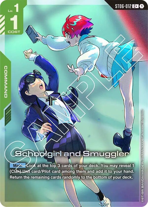 Image for Schoolgirl and Smuggler (C+) (ST06-012) (Holofoil) [Starter Deck 06: Clan Unity] - Gundam Card Game