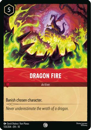 Dragon Fire (133/204) Cold Foil [Whispers in the Well]