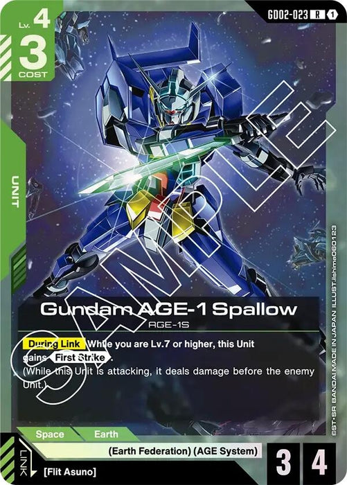 Gundam AGE-1 Spallow (GD02-023) [Dual Impact] (Holofoil)