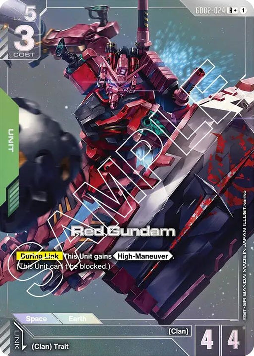 Image for Red Gundam (R+) (GD02-024) [Dual Impact] (Holofoil) - Gundam Card Game
