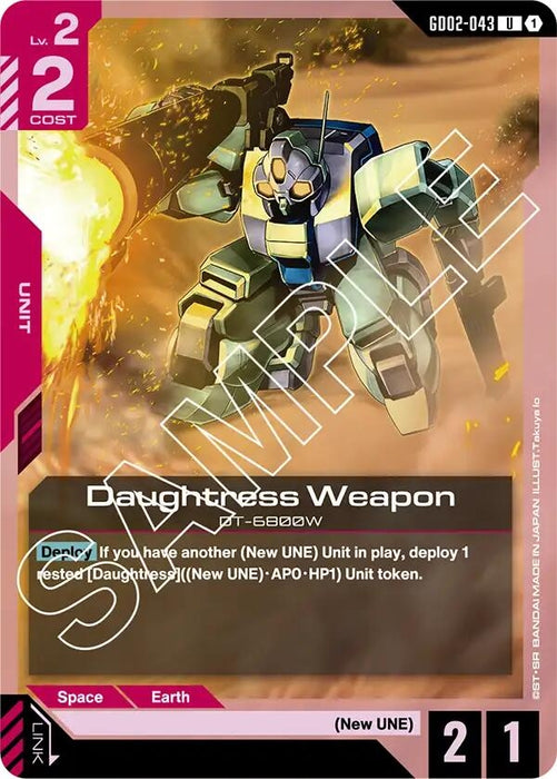 Image for Daughtress Weapon (GD02-043) [Dual Impact] - Gundam Card Game