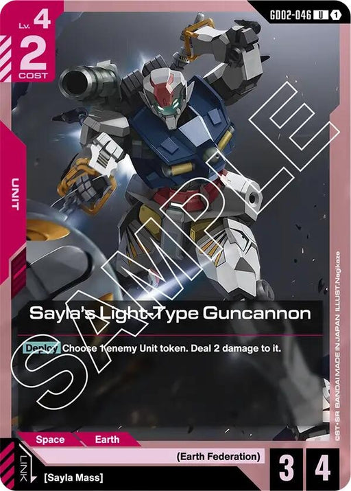 Image for Sayla's Light-Type Guncannon (GD02-046) [Dual Impact] - Gundam Card Game