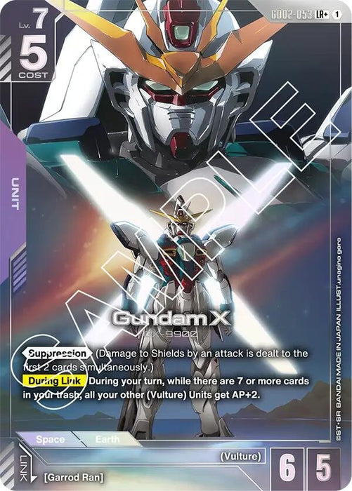 Gundam X (LR+) (GD02-053) [Dual Impact] (Holofoil)