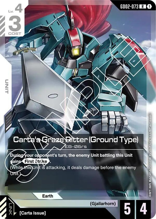 Image for Carta's Graze Ritter (Ground Type) (GD02-073) [Dual Impact] (Holofoil) - Gundam Card Game