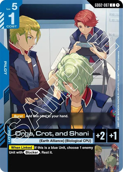 Image for Orga, Crot, and Shani (GD02-087) [Dual Impact] - Gundam Card Game