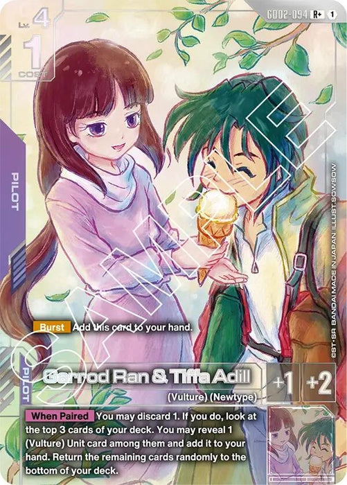 Image for Garrod Ran & Tiffa Adill (R+) (GD02-094) [Dual Impact] (Holofoil) - Gundam Card Game