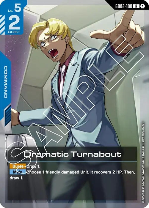 Image for Dramatic Turnabout (GD02-100) [Dual Impact] (Holofoil) - Gundam Card Game