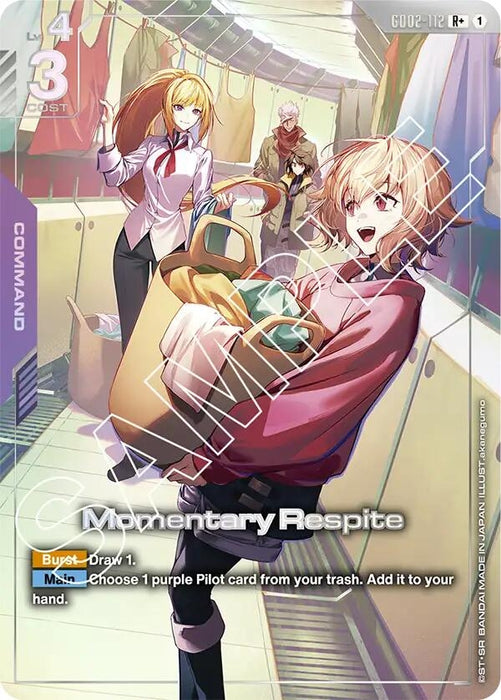 Image for Momentary Respite (R+) (GD02-112) [Dual Impact] (Holofoil) - Gundam Card Game