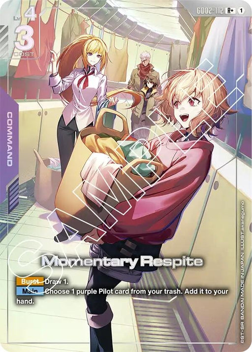Image for Momentary Respite (R+) (GD02-112) [Dual Impact] (Holofoil) - Gundam Card Game
