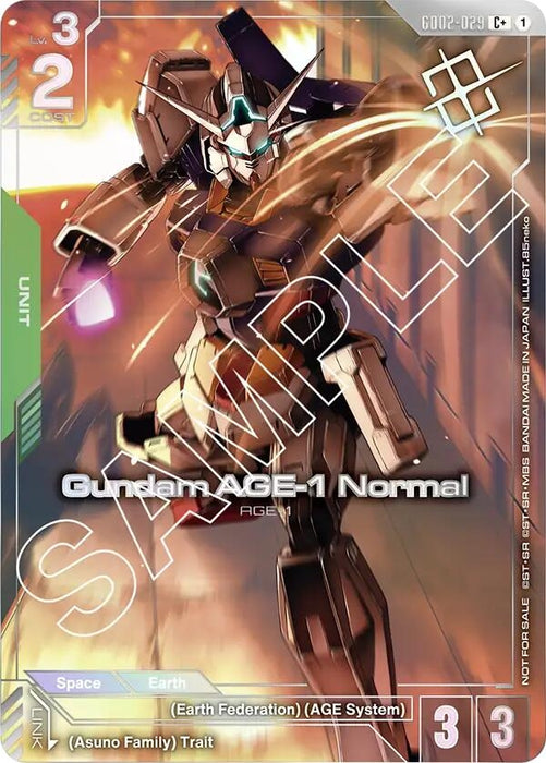 Image for Gundam AGE-1 Normal (Store Tournament Winner Pack 02) (GD02-029) (Holofoil) [Gundam Promotional Cards] - Gundam Card Game