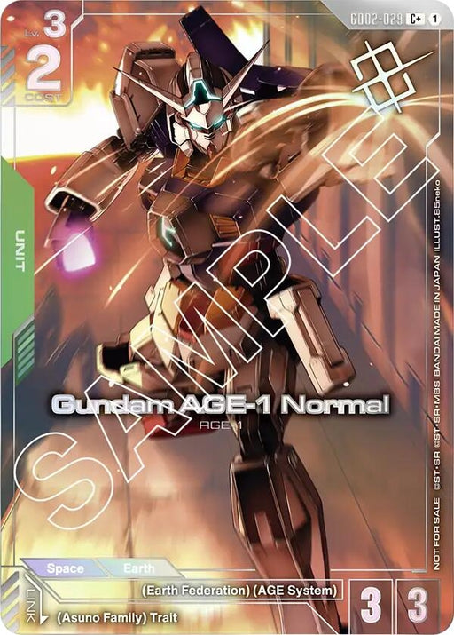Image for Gundam AGE-1 Normal (Store Tournament Winner Pack 02) (GD02-029) (Holofoil) [Gundam Promotional Cards] - Gundam Card Game