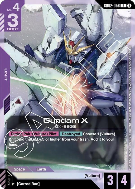 Image for Gundam X (GD02-056) (Store Tournament Participant Pack 02) (GD02-056) (Holofoil) [Gundam Promotional Cards] - Gundam Card Game