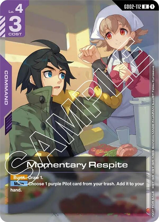 Image for Momentary Respite (Store Tournament Participant Pack 02) (GD02-112) (Holofoil) [Gundam Promotional Cards] - Gundam Card Game