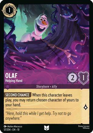 Olaf - Helping Hand (57/204) Cold Foil [Whispers in the Well]